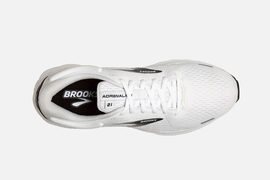 Brooks Adrenaline GTS 21 Men\'s Road Running Shoes White/Black/Red